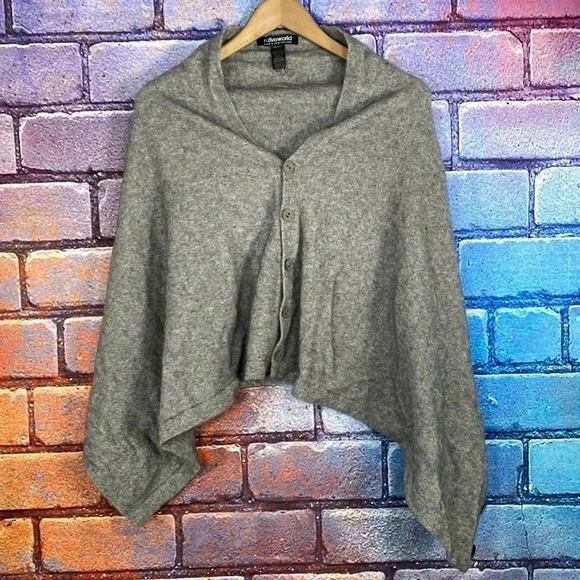 Women’s Pancho Sweatshirt Top Grey One Size Native world - Picture 1 of 8